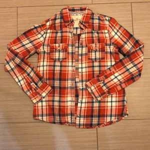 Hollister plaid flannel women’s size: small
